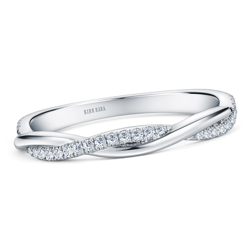 Main Image 1 of Kirk Kara Diamond Twist Wedding Band 1/6 ct tw Platinum