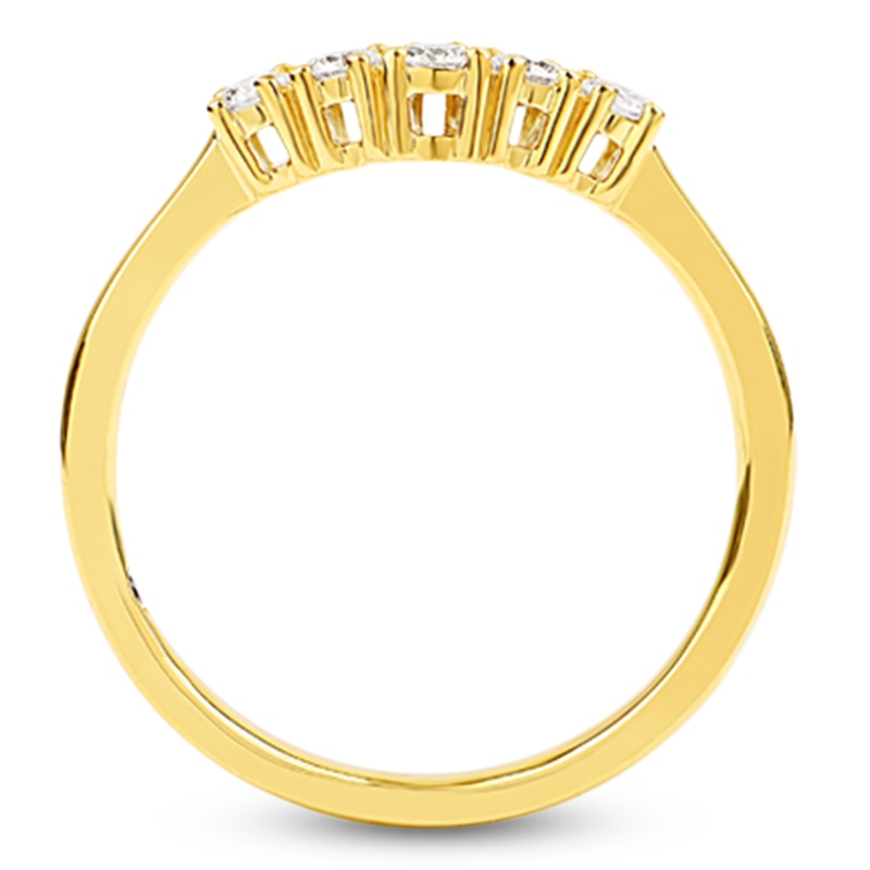 Main Image 2 of Storied Diamond Desert Sands of Eternity Contour Anniversary Ring 1/3 ct tw 18K Yellow Gold