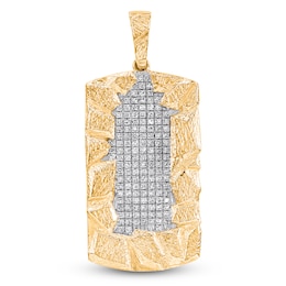 Men's Diamond Nugget Charm 1/2 ct tw 10K Yellow Gold