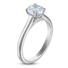 Thumbnail Image 2 of Round-Cut Lab-Grown Diamond Solitaire Plus Engagement Ring 1 ct tw Platinum (VS2/F)