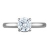 Thumbnail Image 3 of Round-Cut Lab-Grown Diamond Solitaire Plus Engagement Ring 1 ct tw Platinum (VS2/F)