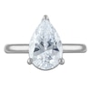 Thumbnail Image 3 of Pear-Shaped Lab-Grown Diamond Solitaire Plus Engagement Ring 2-5/8 ct tw Platinum (VS2/F)
