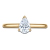 Thumbnail Image 3 of Pear-Shaped Lab-Grown Diamond Solitaire Plus Engagement Ring 1/2 ct tw 18K Yellow Gold (VS2/F)