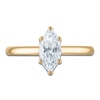 Thumbnail Image 3 of Marquise-Cut Lab-Grown Diamond Solitaire Plus Engagement Ring 1 ct tw 18K Yellow Gold (VS2/F)