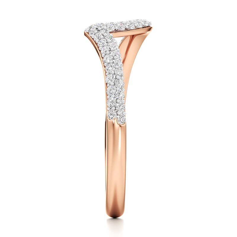 Main Image 3 of J'Lure Lab-Grown Diamond Contour Wedding Band 1/3 ct tw 18K Rose Gold