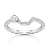 Thumbnail Image 1 of J'Lure Octagon Step-Cut Lab-Grown Diamond Contour Wedding Band 3/8 ct tw 18K White Gold