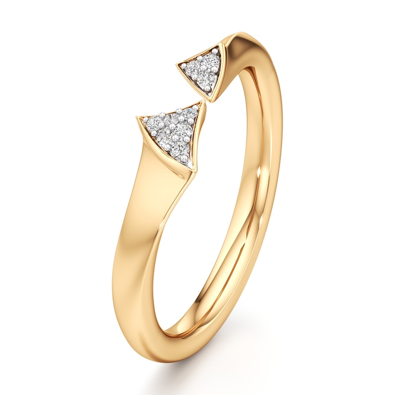 Main Image 4 of J'Lure Lab-Grown Diamond Wedding Band 1/20 ct tw 18K Yellow Gold