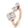 Thumbnail Image 4 of J'Lure Square-Emerald Step-Cut Lab-Grown Diamond Engagement Ring 3-5/8 ct tw 18K Rose Gold
