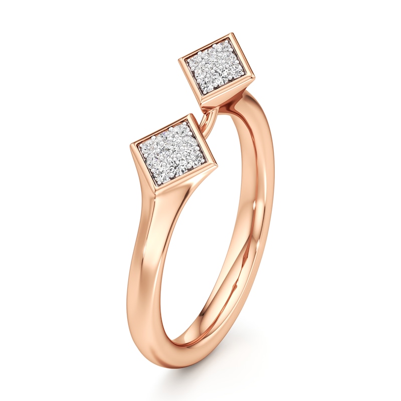 Main Image 4 of J'Lure Lab-Grown Diamond Wedding Band 1/8 ct tw 18K Rose Gold