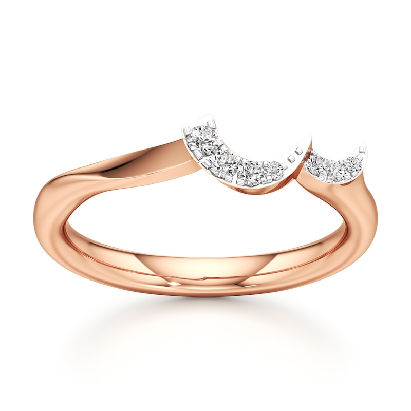 Main Image 1 of J'Lure Lab-Grown Diamond Wedding Band 1/10 ct tw 18K Rose Gold