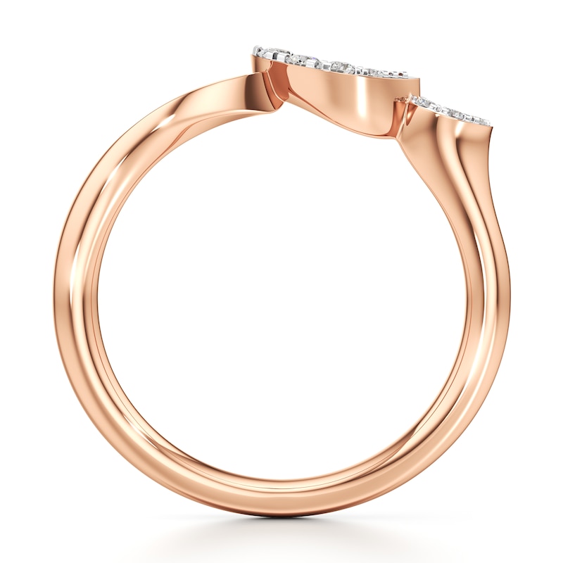 Main Image 2 of J'Lure Lab-Grown Diamond Wedding Band 1/10 ct tw 18K Rose Gold