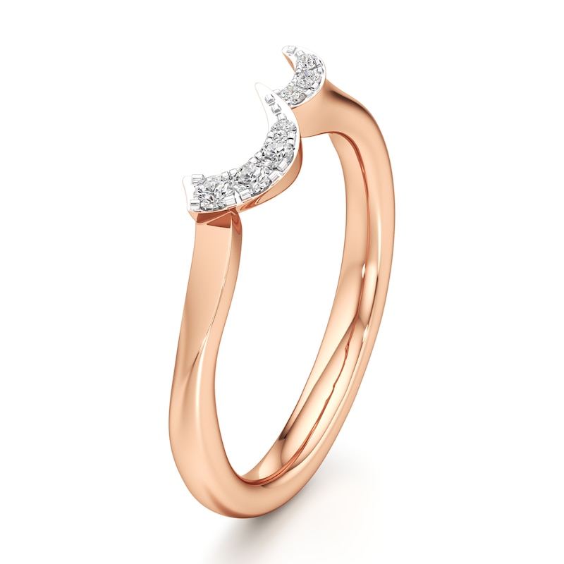 Main Image 4 of J'Lure Lab-Grown Diamond Wedding Band 1/10 ct tw 18K Rose Gold