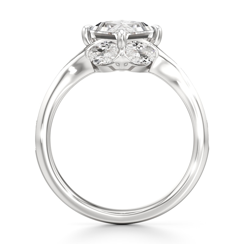 Main Image 2 of J'Lure Lozenge Step-Cut Lab-Grown Diamond Engagement Ring 3-1/4 ct tw 18K White Gold
