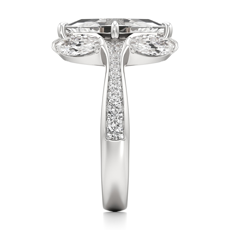 Main Image 3 of J'Lure Lozenge Step-Cut Lab-Grown Diamond Engagement Ring 3-1/4 ct tw 18K White Gold