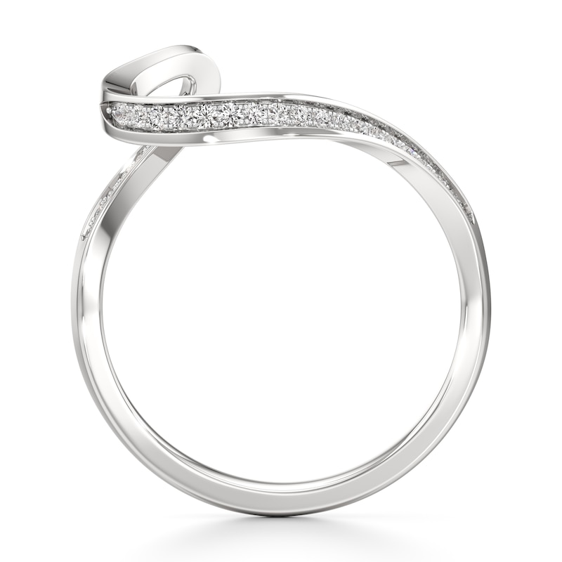 Main Image 2 of J'Lure Lab-Grown Diamond Contour Wedding Band 1/6 ct tw 18K White Gold