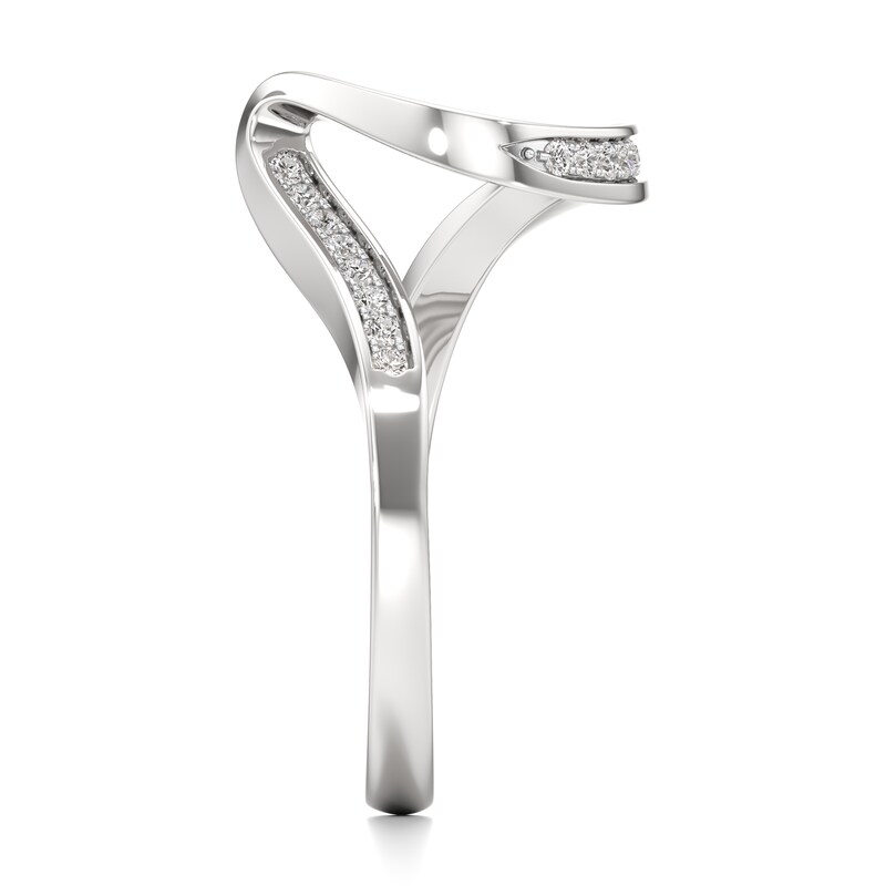 Main Image 3 of J'Lure Lab-Grown Diamond Contour Wedding Band 1/6 ct tw 18K White Gold