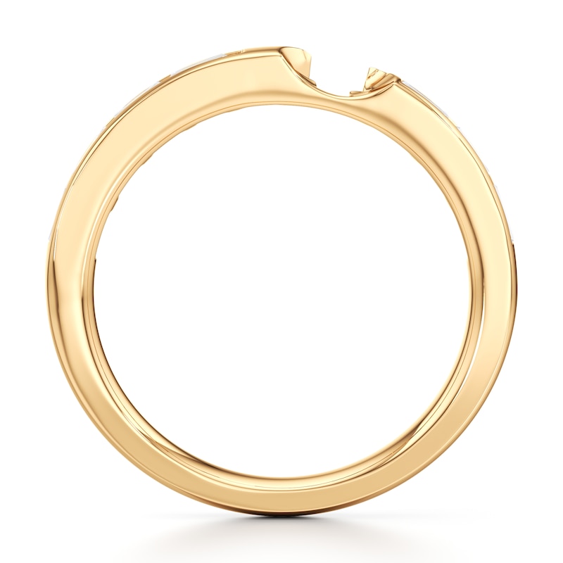 Main Image 2 of J'Lure Baguette-Cut Lab-Grown Diamond Contour Wedding Band 1/3 ct tw 18K Yellow Gold