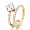 Thumbnail Image 4 of J'Lure Carre Step-Cut Lab-Grown Diamond Spiral Engagement Ring 1-3/8 ct tw 18K Yellow Gold