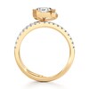 Thumbnail Image 2 of J'Lure Shield Step-Cut Lab-Grown Diamond Spiral Engagement Ring 1-3/8 ct tw 18K Yellow Gold
