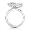 Thumbnail Image 2 of J'Lure Leaf Step-Cut Lab-Created Diamond Spiral Engagement Ring 3-3/4 ct tw 18K White Gold