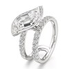 Thumbnail Image 4 of J'Lure Leaf Step-Cut Lab-Created Diamond Spiral Engagement Ring 3-3/4 ct tw 18K White Gold