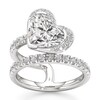 Thumbnail Image 1 of J'Lure Heart Brilliant-Cut Lab-Created Diamond Spiral Engagement Ring 3-7/8 ct tw 18K White Gold