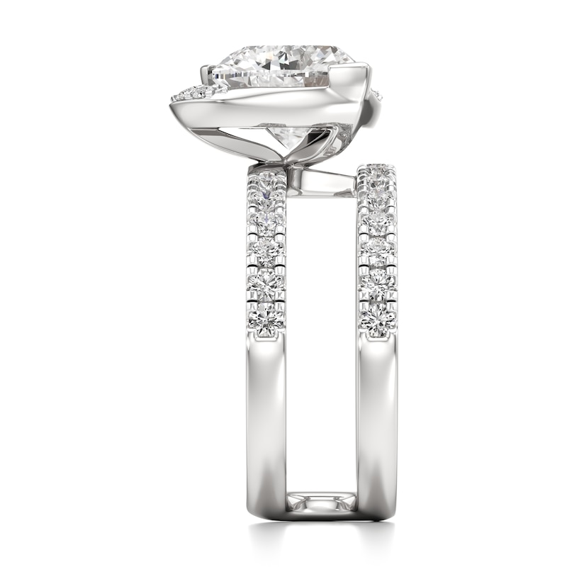 Main Image 3 of J'Lure Heart Brilliant-Cut Lab-Created Diamond Spiral Engagement Ring 3-7/8 ct tw 18K White Gold