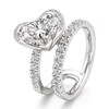 Thumbnail Image 4 of J'Lure Heart Brilliant-Cut Lab-Created Diamond Spiral Engagement Ring 3-7/8 ct tw 18K White Gold