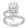 Thumbnail Image 1 of J'Lure Radiant Brilliant-Cut Lab-Grown Diamond Spiral Engagement Ring 3-7/8 ct tw 18K White Gold
