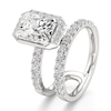 Thumbnail Image 4 of J'Lure Radiant Brilliant-Cut Lab-Grown Diamond Spiral Engagement Ring 3-7/8 ct tw 18K White Gold