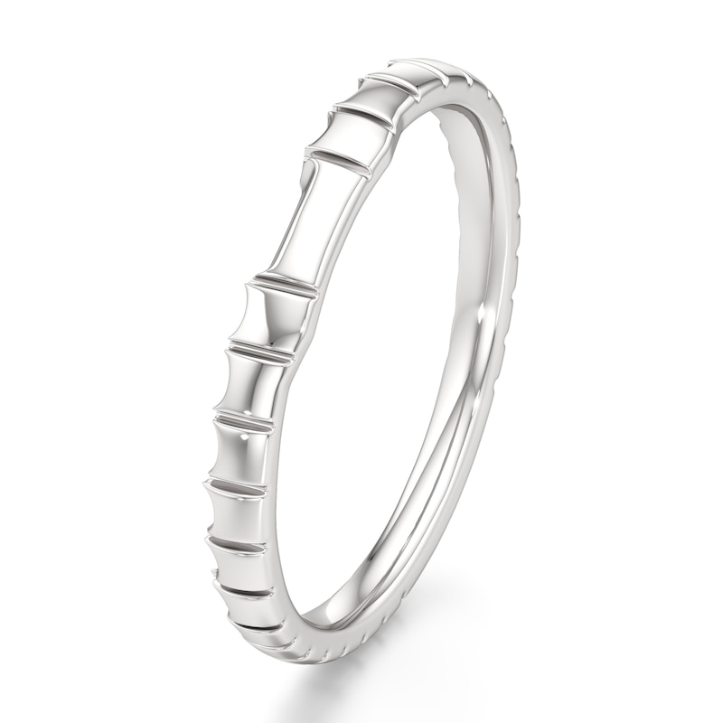 Main Image 4 of J'Lure Contour Wedding Band 18K White Gold