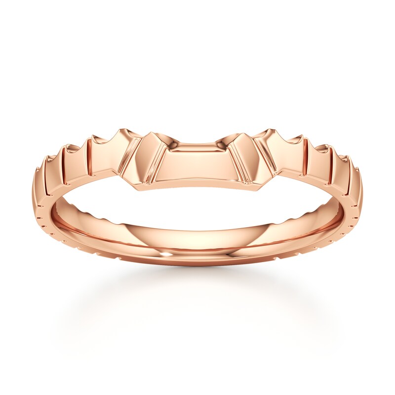Main Image 1 of J'Lure Contour Wedding Band 18K Rose Gold