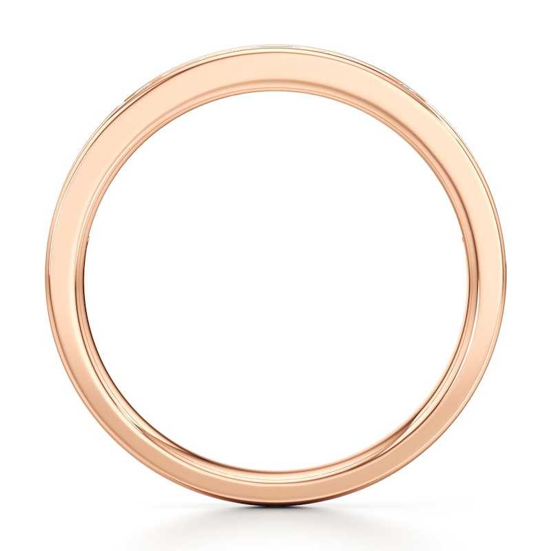 Main Image 2 of J'Lure Baguette & Round-Cut Lab-Grown Diamond Wedding Band 1/3 ct tw 18K Rose Gold