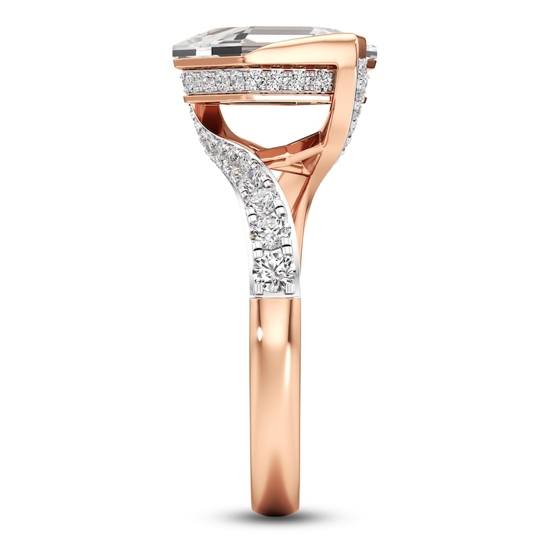 Main Image 3 of J'Lure Hexagon Portrait-Cut Lab-Grown Diamond Engagement Ring 3-1/2 ct tw 18K Rose Gold