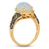 Thumbnail Image 2 of Le Vian Silhouette Elongated Pear-Shaped Natural Opal Ring 1/3 ct tw Diamonds 14K Honey Gold