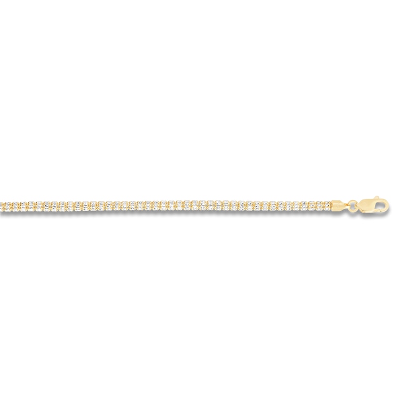 Main Image 4 of Popcorn Chain Necklace 3.8mm Semi-Solid 14K Two-Tone Gold 20"