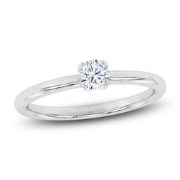 Certified Round-Cut Diamond Solitaire Engagement Ring 1/4 ct tw Platinum (VS2/F)