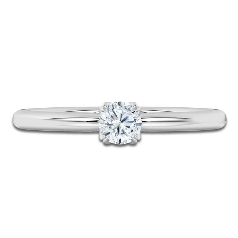 Main Image 3 of Certified Round-Cut Diamond Solitaire Engagement Ring 1/4 ct tw Platinum (VS2/F)
