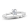 Thumbnail Image 1 of Certified Emerald-Cut Diamond Solitaire Engagement Ring 1/2 ct tw 18K White Gold (SI2/G)