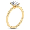 Thumbnail Image 2 of Certified Emerald-Cut Diamond Solitaire Engagement Ring 1 ct tw 18K Yellow Gold (SI2/G)