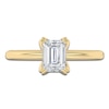 Thumbnail Image 3 of Certified Emerald-Cut Diamond Solitaire Engagement Ring 1 ct tw 18K Yellow Gold (SI2/G)