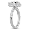 Thumbnail Image 2 of Pear-Shaped Lab-Created Diamond Halo Engagement Ring 4 ct tw Platinum