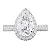 Thumbnail Image 3 of Pear-Shaped Lab-Created Diamond Halo Engagement Ring 4 ct tw Platinum