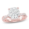 Thumbnail Image 1 of Cushion-Cut Lab-Grown Diamond Hidden Halo Engagement Ring 2-1/3 ct tw 14K Rose Gold