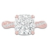 Thumbnail Image 3 of Cushion-Cut Lab-Grown Diamond Hidden Halo Engagement Ring 2-1/3 ct tw 14K Rose Gold