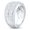 Thumbnail Image 2 of Round & Emerald-Cut Lab-Grown Diamond Multi-Row Anniversary Ring 2-1/2 ct tw 14K White Gold