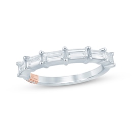 Pnina Tornai Baguette-Cut Lab-Grown Diamond Anniversary Ring 1 ct tw 14K White Gold