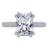Thumbnail Image 3 of Radiant-Cut Lab-Grown Diamond Hidden Halo Engagement Ring 2-1/3 ct tw 14K White Gold