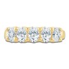 Thumbnail Image 3 of Oval-Cut Lab-Grown Diamond Five-Stone Anniversary Ring 1-1/2 ct tw 14K Yellow Gold
