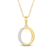 Thumbnail Image 1 of Diamond Initial O Necklace 1/20 ct tw 10K Yellow Gold 18"